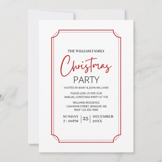 Eenvoudige kerstfeestdag kaart (Voorkant)