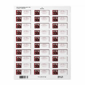 Eenvoudige kerstfoto afgespeeld etiket (Full Sheet)