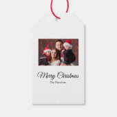 Eenvoudige kerstfoto cadeaulabel (Voorkant)