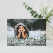 Eenvoudige kerstfoto, leuk kaart (Staand voorkant)