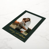 Eenvoudige kerstfoto voor Merry Folie Feestdagenkaart (Gedraaid)