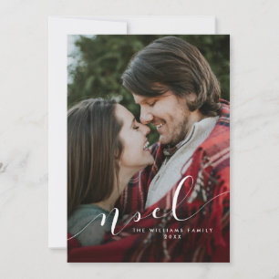 Eenvoudige kerstfotokaarten voor Noel Feestdagenkaart