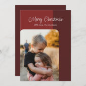 Eenvoudige Kerstkaart met Foto (Voorkant / Achterkant)