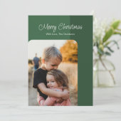 Eenvoudige Kerstkaart met Foto (Staand voorkant)