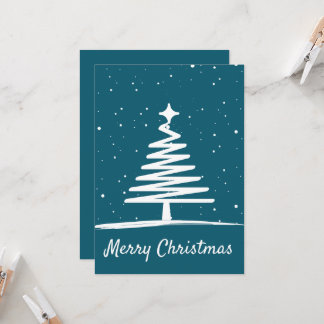 Eenvoudige kerstkaart | Minimale kerstboom Kaart