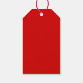 Eenvoudige Kerstman Rode Vrolijke Kerstvakantie Cadeaulabel (Achterkant)