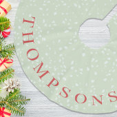 Eenvoudige Kerstmis Groen Wit Sneeuw Custom Kerstboom Rok