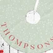 Eenvoudige Kerstmis Groen Wit Sneeuw Custom Kerstboom Rok