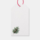 Eenvoudige Kerstmis met ceder tak Cadeaulabel (Achterkant)