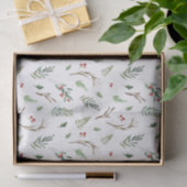 Eenvoudige Kerstmis met Waterverf Berry Pinecone Tissuepapier (Geschenk)