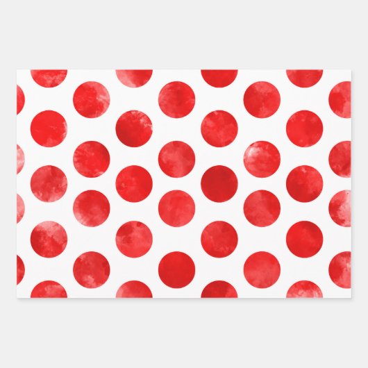 Eenvoudige kerstrode streep Waterverf Moderne Inpakpapier Vel (Voorkant 3)