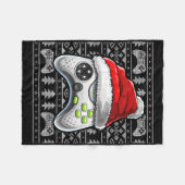 Eenvoudige kerstvideogame-controller voor kerstmis fleece deken (Voorkant (Horizontaal))