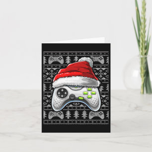 Eenvoudige kerstvideogame-controller voor kerstmis kaart