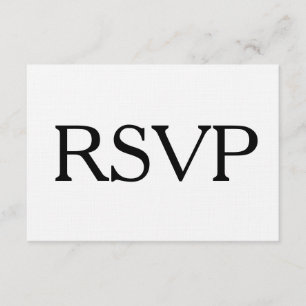 Eenvoudige keuze voor RSVP (zwart en wit) en Entre Kaartje