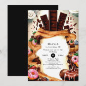 Eenvoudige kinderchocolade Verjaardag Kaart (Voorkant / Achterkant)