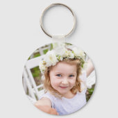 Eenvoudige Kinderen Twee Foto's Aandenken Sleutelhanger (Achterkant)
