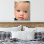 Eenvoudige kinderfoto & naam  canvas afdruk (Insitu (Slaapkamer))