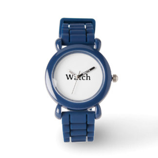 Eenvoudige kinderplastic behuizing met siliconen b horloge