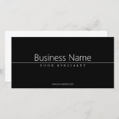 Eenvoudige klasklare witte tekst op zwart (Voorkant / Achterkant)