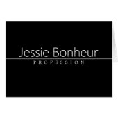 Eenvoudige klasklare witte tekst op zwart (Voorkant Horizontaal)