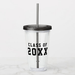 Eenvoudige klasse van de Varieklasse van Jaar Acryl Drinkbeker