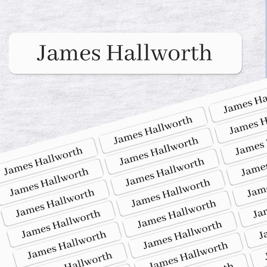 Eenvoudige klassenaam bewerkbare tekst waterdicht labels