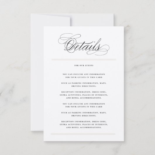 Eenvoudige klassieke bars minimalistische bruiloft kaart (Voorkant)