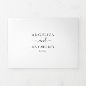 Eenvoudige klassieke bruiloft drievoudige uitnodig drieluik uitnodiging (Cover)