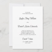 Eenvoudige klassieke bruiloft kaart (Voorkant)