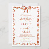 Eenvoudige klassieke Doodles bruiloft uitnodiging (Voorkant)