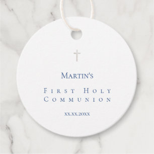 eenvoudige klassieke Eerste Heilige Communie Bedankjes Labels