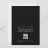 Eenvoudige Klassieke Elegante Monogram QR-code Tro Kaart (Achterkant)