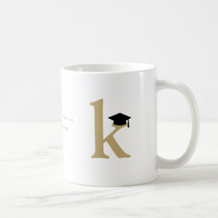 Eenvoudige Klassieke Grads Monogram Moderne Afstud Koffiemok