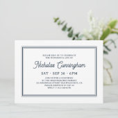 Eenvoudige klassieke herdenking van het leven kaart (Staand voorkant)