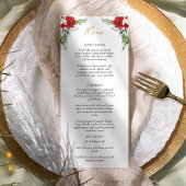 Eenvoudige klassieke kerst bruiloft plat menu