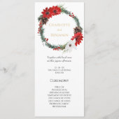 Eenvoudige klassieke kerst moderne bruiloft programma (Voorkant)