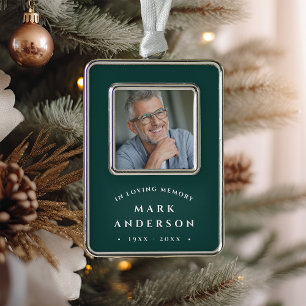 Eenvoudige klassieke Memorial Foto Verzilverd Kader Ornament