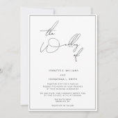 Eenvoudige, klassieke minimalistische uitnodiging (Voorkant)