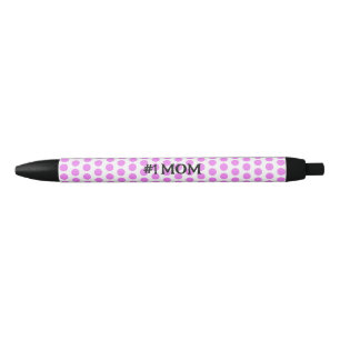 Eenvoudige Klassieke Moderne Roze & Zwarte Polka D Blauwe Inkt Pen