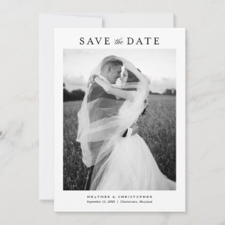 Eenvoudige Klassieke Moderne Volledige Foto Bruilo Save The Date