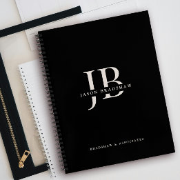 Eenvoudige Klassieke Professionele Monogram en Naa Notitieboek