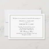 Eenvoudige klassieke typografische huwelijksuitnod kaart (Voorkant)