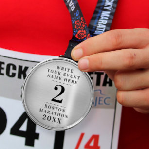 Eenvoudige klassieke zilveren medaille competitie metalen ornament