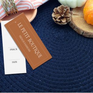 Eenvoudige kleding Terracotta display hang Prijska Mini Visitekaartjes