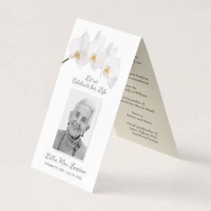 Eenvoudige Kleine Herdenkingskaart met Gebed en Fo Visitekaartjes
