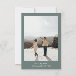 Eenvoudige Kleur Eenvoudige Tekst en Foto Save The Save The Date