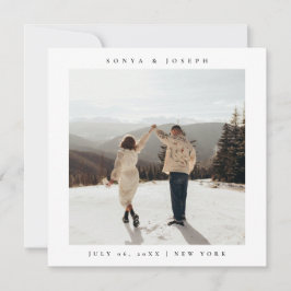 Eenvoudige Kleur Eenvoudige Tekst en Foto Save The Save The Date