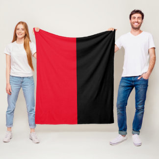 Eenvoudige kleurencartridge voor zwart en rood fleece deken