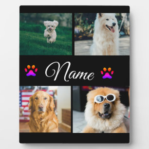 Eenvoudige kleurrijke dieren voeg naam foto collag fotoplaat