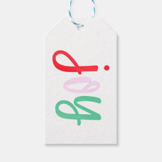 Eenvoudige kleurrijke feestvreugde cadeaulabel